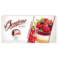 Купить Десерт BONJOUR Konti со вкусом ягод 9шт, Россия, 232 г в Ленте