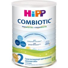 Детское питание смесь HIPP 2 Combiotic сухая молочная с 6 мес ж/б, Германия, 800 г