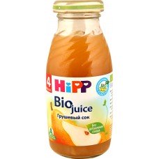 Детское питание сок HIPP грушевый б/с ст/б, Германия, 200 мл