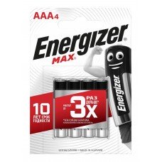 Купить Элемент питания ENERGIZER Max AAA, 4шт, Сингапур, 4 шт в Ленте