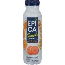 Купить Йогурт питьевой EPICA SIMPLE Апельсин, морковь, мюсли 1,2%, без змж, 290г, Россия, 290 г в Ленте