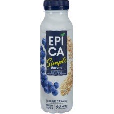 Йогурт питьевой EPICA SIMPLE Голубика, овсяные хлопья 1,2%, без змж, 290г, Россия, 290 г