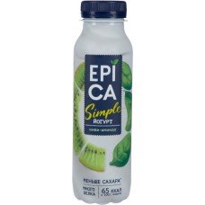 Купить Йогурт питьевой EPICA SIMPLE Киви, шпинат 1,2%, без змж, 290г, Россия, 290 г в Ленте