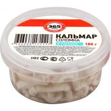 Купить Кальмар 365 ДНЕЙ в рассоле соломка, 180г, Россия, 180 г в Ленте