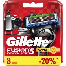 Купить Кассеты сменные для бритья GILLETTE Fusion5 ProGlide Power, 8шт, Германия, 8 шт в Ленте