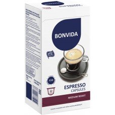 Кофе молотый в капсулах BONVIDA Espresso натуральный жареный, 22кап, Нидерланды, 22 кап