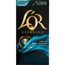 Купить Кофе молотый в капсулах L’OR Espresso Papua New Guinea Highlands натуральный жареный, 10шт, Франция, 10 кап в Ленте
