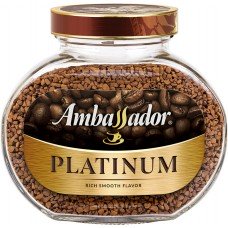 Кофе растворимый AMBASSADOR Platinum, ст/б, 95г, Россия, 95 г
