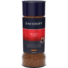 Кофе растворимый DAVIDOFF Rich Aroma натуральный сублимированный, ст/б, 100г, Польша, 100 г