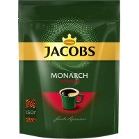 Кофе растворимый JACOBS Monarch Intense натуральный сублимированный, 150г, Россия, 150 г
