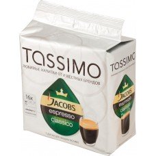 Купить Кофе в капсулах TASSIMO Jacobs Espresso Classico натуральный, средняя обжарка, 16кап, Россия, 16 кап в Ленте