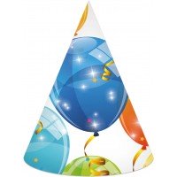 Колпаки для праздника PROCOS Sparkling Balloons, в ассортименте Арт. 88157, 6шт, Китай