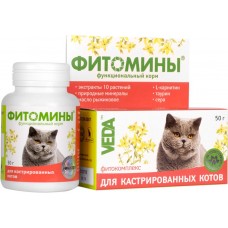 Корм функциональный для кошек VEDA Фитомины для кастрированных котов, 50г, Россия, 50 г