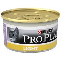 Корм консервированный для взрослых кошек PURINA PRO PLAN Light с индейкой, кусочки в соусе, при избыточном весе, 85г, Россия, 85 г
