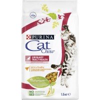 Корм сухой для взрослых кошек PURINA CAT CHOW с домашней птицей, для здоровья мочевыводящих путей, 1,5кг, Россия, 1,5 кг