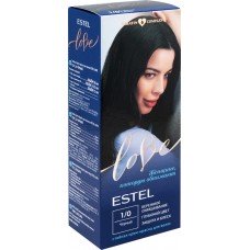 Купить Крем-краска для волос ESTEL Love 1/0 Черный, 115мл, Россия, 115 мл в Ленте