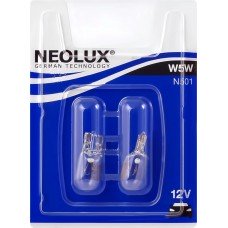 Лампа NEOLUX W5W 12V W2.1X9.5d Арт. N501-02B, 2шт, Китай, 2 шт