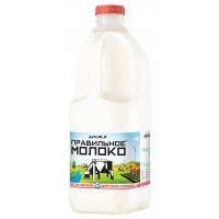 Молоко пастеризованное ПРАВИЛЬНОЕ 3,2–4%, без змж, 2000мл, Россия, 2000 мл