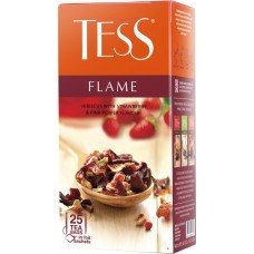 Напиток чайный TESS Flame Гибискус с ароматом земляники и розовым перцем, 25шт, Россия, 25 пак