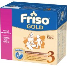 Купить Напиток молочный FRISO Gold 3, технология LockNutri, с 1 года, 3х400г, Нидерланды, 1200 г в Ленте
