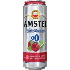 Купить Напиток пивной безалкогольный AMSTEL 0.0. Natur Малина нефильтрованный, пастеризованный осветленный, не более 0,3%, ж/б, 0.43л, Россия, 0.43 L в Ленте