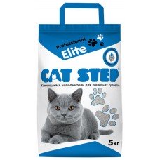 Наполнитель бентонитовый для кошачьего туалета CAT STEP Professional Elite комкующийся, 5кг, Чехия, 5 кг