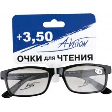 Очки для чтения A-VISION +3/+3,5 в металлической и пластиковой оправе с полимерными линзами кат.1, Китай