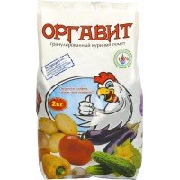 Органическое удобрение ОРГАВИТ Куриный помет, 2кг, Россия