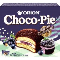 Пирожное ORION Choco Pie черная смородина, 360г, Россия, 360 г