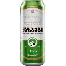Пиво КАЗБЕГИ светлое фильтр. пастер. алк.4,7% ж/б, Грузия, 0.5 L