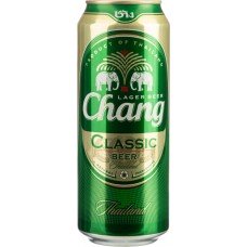 Пиво светлое CHANG фильтрованное пастеризованное, 5%, ж/б, 0.5л, Таиланд, 0.5 L