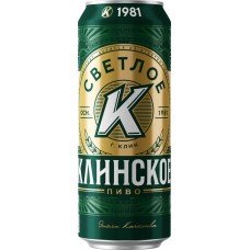 Купить Пиво светлое КЛИНСКОЕ пастеризованное, 4,7%, ж/б, 0.45л, Россия, 0.45 L в Ленте