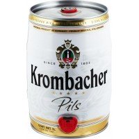Пиво светлое KROMBACHER Pils фильтрованное непастеризованное, 4,8%, 5л, Германия, 5 L