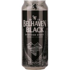 Пиво темное BELHAVEN Black scottish stout фильтрованное пастеризованное, 4,2%, ж/б, 0.44л, Великобритания, 0.44 L