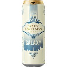 Купить Пиво VOLFAS ENGELMAN Galaxy Витбир светлое пшеничное нефильтр. пастер. алк.5% ж/б, Литва, 0.568 L в Ленте