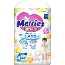 Подгузники-трусики детские MERRIES L 9–14кг, 44шт, Япония, 44 шт