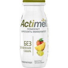 Продукт кисломолочный ACTIMEL Виноград, персик, ананас 2,2%, без змж, 95г, Россия, 95 г