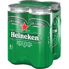 Купить Промо-набор HEINEKEN пиво светлое фильтрованное, пастеризованное, 4,8%, ж/б, 4х0.45л, Россия, 1.8 L в Ленте