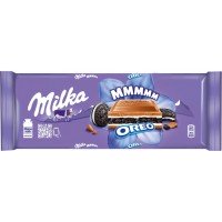 Шоколад молочный MILKA с шоколадной и молочной начинкой и печеньем, 300г, Австрия, 300 г