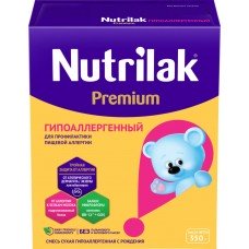 Смесь NUTRILAK Premium гипоаллергенная, с 0 месяцев, 350г, Россия, 350 г