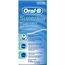 Купить Зубная нить ORAL-B Super Floss, 50м, Германия, 50 м в Ленте