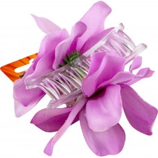 Заколка-краб RIVIERA цветок, пластм/текстиль 420150, Китай