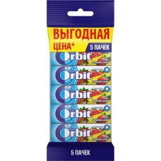 Купить Жев. резинка ORBIT Клубника банан, Россия, 5 *13,6г в Ленте