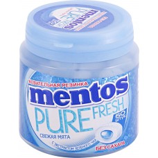 Жевательная резинка MENTOS Pure со вкусом мяты, 100г, Россия, 100 г