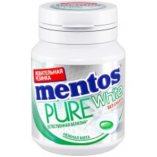Жевательная резинка MENTOS Pure white со вкусом нежной мяты, 54г, Россия, 54 г