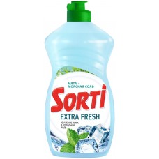 Купить Жидкое средство для посуды SORTI Extra Fresh Мята и морская соль, 450г, Россия, 450 г в Ленте