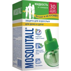 Купить Жидкость MOSQUITALL 30 ночей Защита д/взрослых, Россия, 30 мл в Ленте