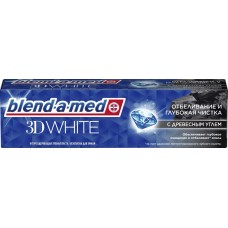 Зубная паста BLEND-A-MED 3D White Отбеливание и Глубокая чистка, с древесным углем, 100мл, Германия, 100 мл