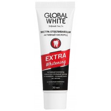 Зубная паста GLOBAL WHITE Extra Whitening Древесный уголь и активный кислород, 100мл, Россия, 100 мл